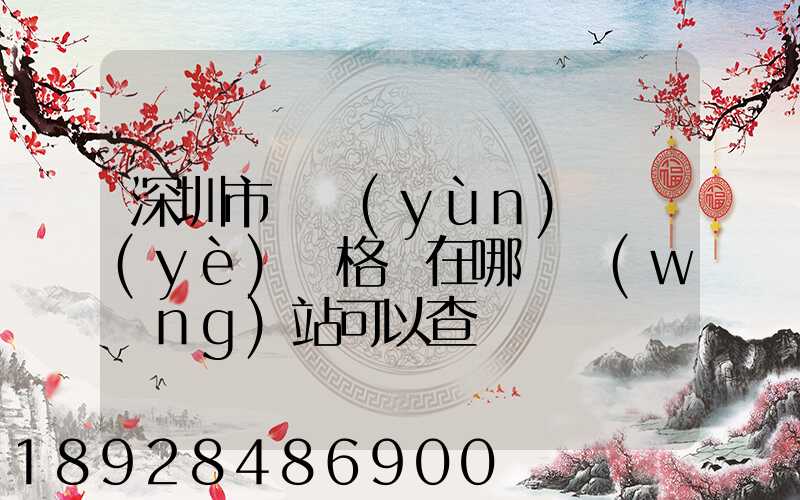 深圳市貨運(yùn)從業(yè)資格證在哪個網(wǎng)站可以查詢