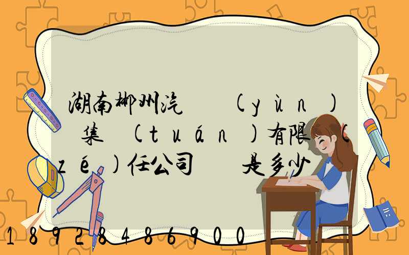 湖南郴州汽車運(yùn)輸集團(tuán)有限責(zé)任公司電話是多少