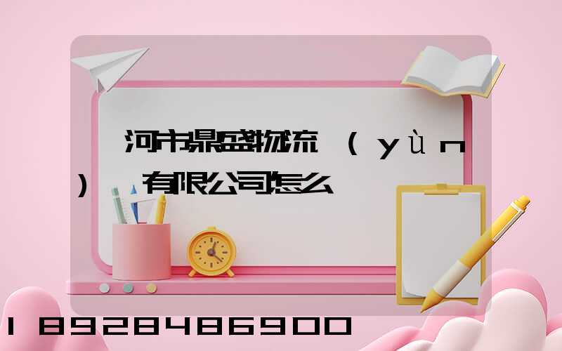 漯河市鼎盛物流運(yùn)輸有限公司怎么樣