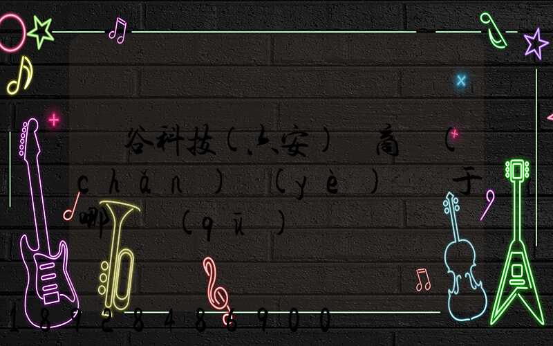 灝谷科技(六安)電商產(chǎn)業(yè)園屬于哪個區(qū)