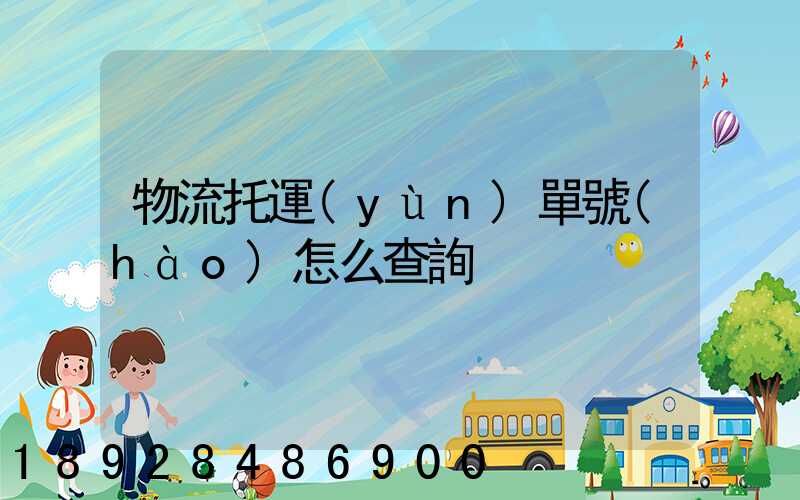 物流托運(yùn)單號(hào)怎么查詢