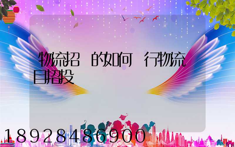 物流招標的如何進行物流項目招投標