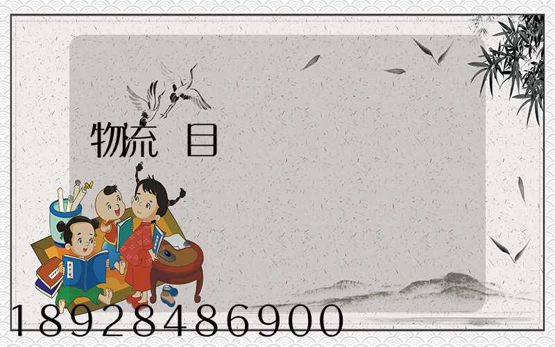 物流項目計劃書