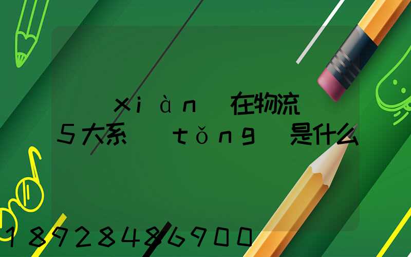 現(xiàn)在物流運輸5大系統(tǒng)是什么