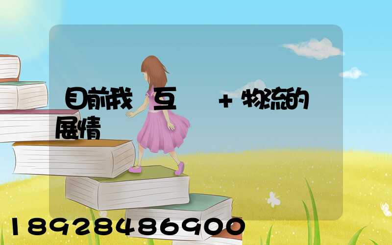 目前我國互聯網+物流的發展情況