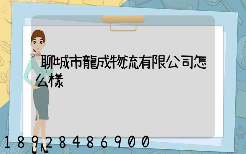 聊城市龍成物流有限公司怎么樣