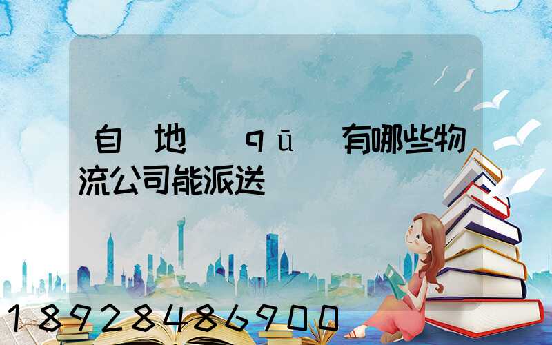 自貢地區(qū)有哪些物流公司能派送電動車