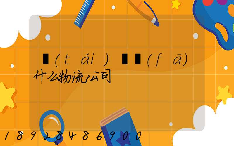 臺(tái)灣發(fā)什么物流公司