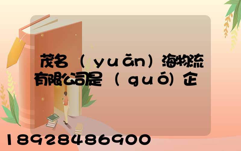 茂名遠(yuǎn)海物流有限公司是國(guó)企嗎