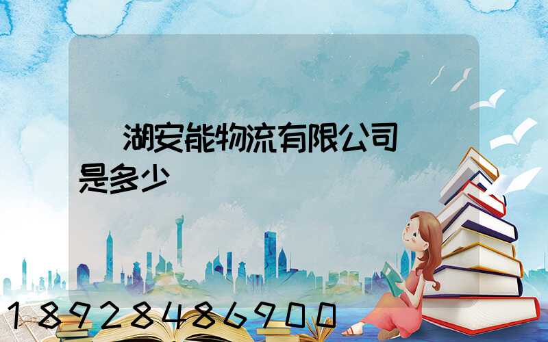 蕪湖安能物流有限公司電話是多少