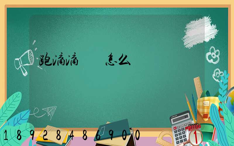 跑滴滴貨運怎么樣