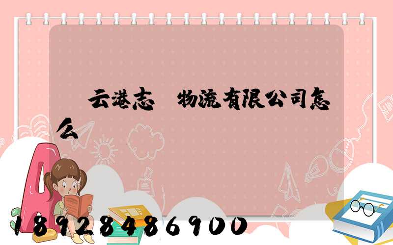 連云港志偉物流有限公司怎么樣