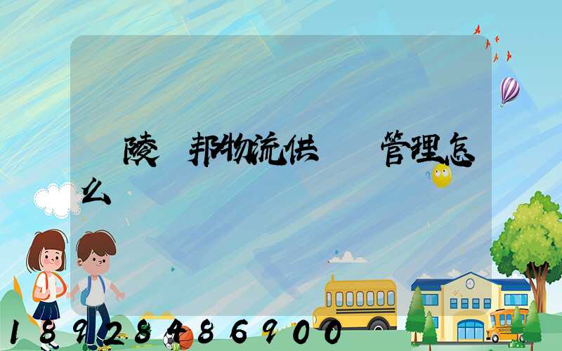 銅陵漢邦物流供應鏈管理怎么樣