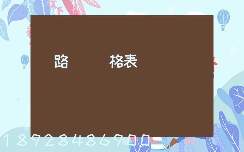 鐵路貨運價格表