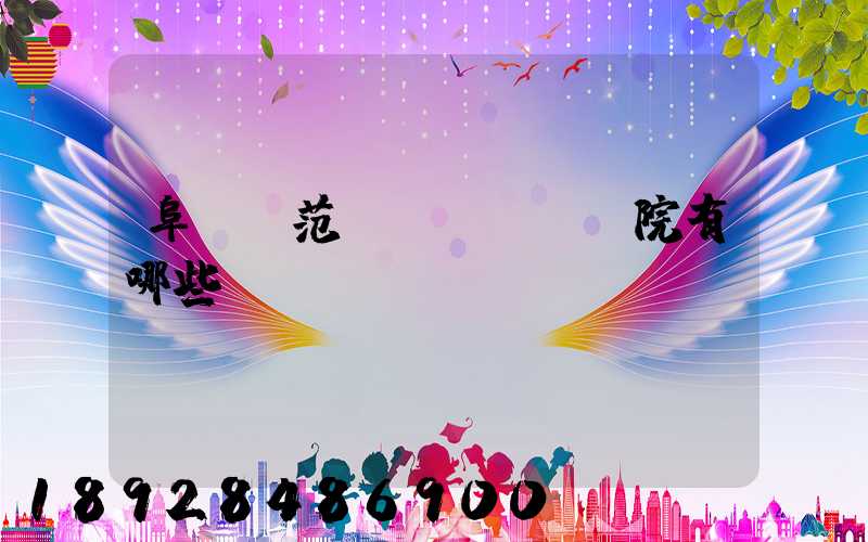 阜陽師范學(xué)院有哪些專業(yè)